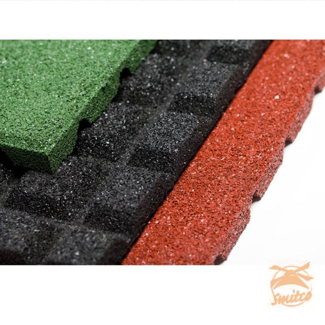 Rubber Tegels 50x50x2,5 Rood