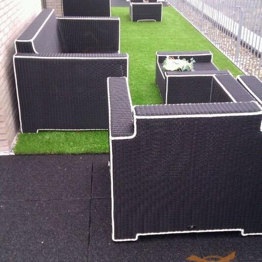 Rubber Tegels 50x50x2,5 Zwart