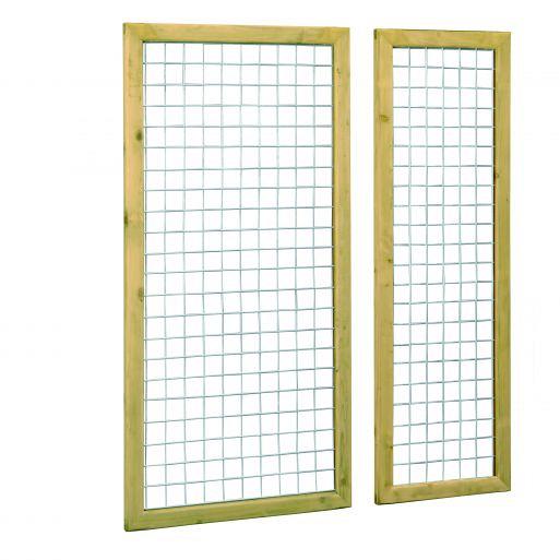 Betonijzer-Trellis Verzinkt In Raamwerk 90x180 cm.  Maas  7,5x7,5 cm. W08318 =V