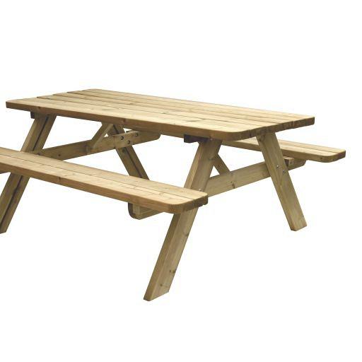 Picknicktafel Easy, 42mm. Dik, Bladmaat 180x70cm. W11010