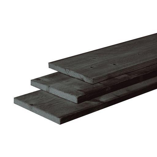 Douglas Fijnbezaagde Plank 2,2x20x400cm. Zwart Gedompeld  W40650 =V