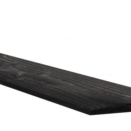 Douglas Zweeds Rabat 1 Zijde Geschaafd, 1 Zijde Fijnbezaagd 1,1-2,7x19,5x400cm. Zwart Gedompeld  106