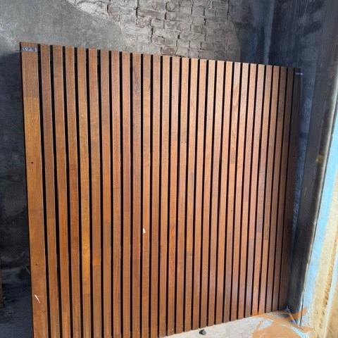 Hardhout Stripes Black Scherm 180x180cm. 026773