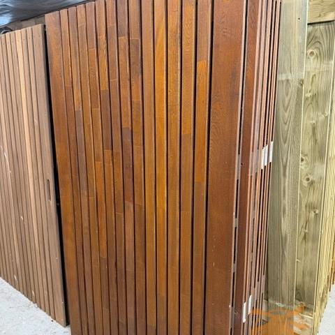 Hardhout Stripes Black Plankendeur 100x180cm. 026774