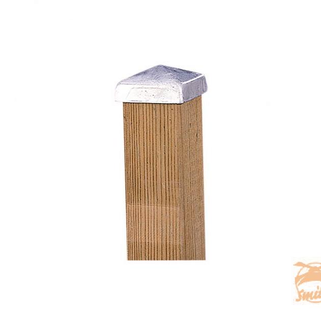 Paalornament Piramide 7 x 7 cm. Metaal Verzinkt