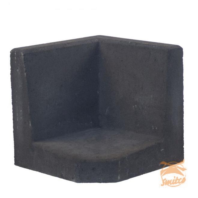 L-Element Hoeksteen Zwart 40x40x40cm