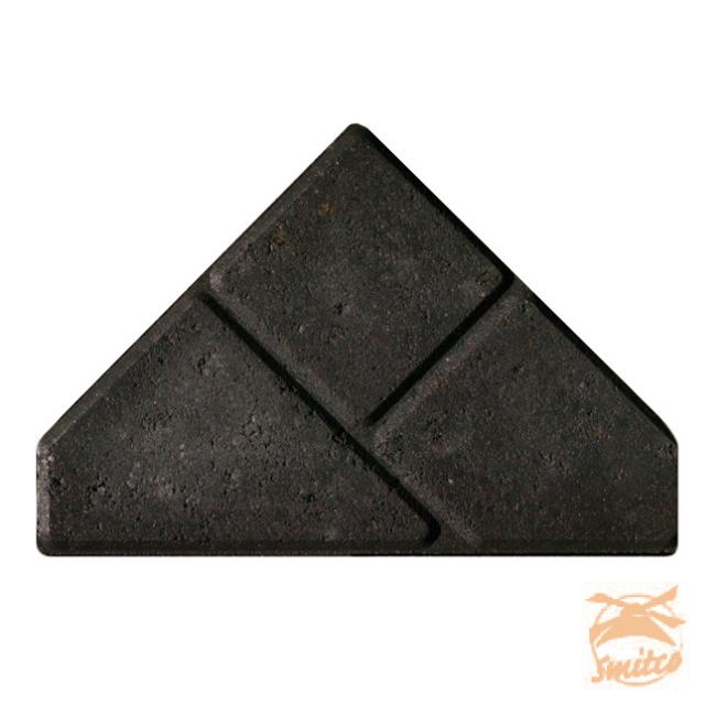 Pak á 8.56 m2. BKK Bisschopsmutsen 8 cm. Zwart  = 240 stuks