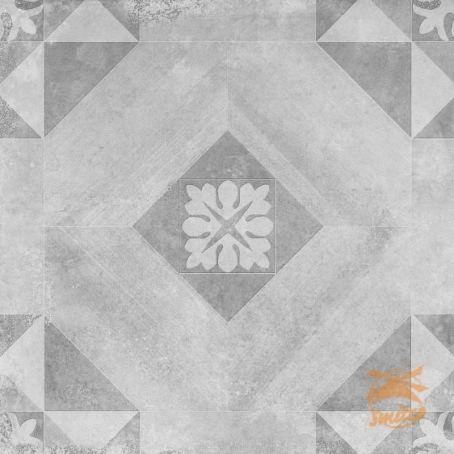 GeoCeramica® 60x60x4 Symbol Block Smoke