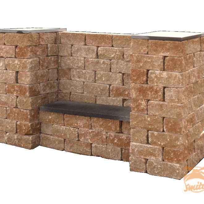 Combiwall Splitton Uno 30X15X12 Mont Blanc (4 zijden gekloofd)