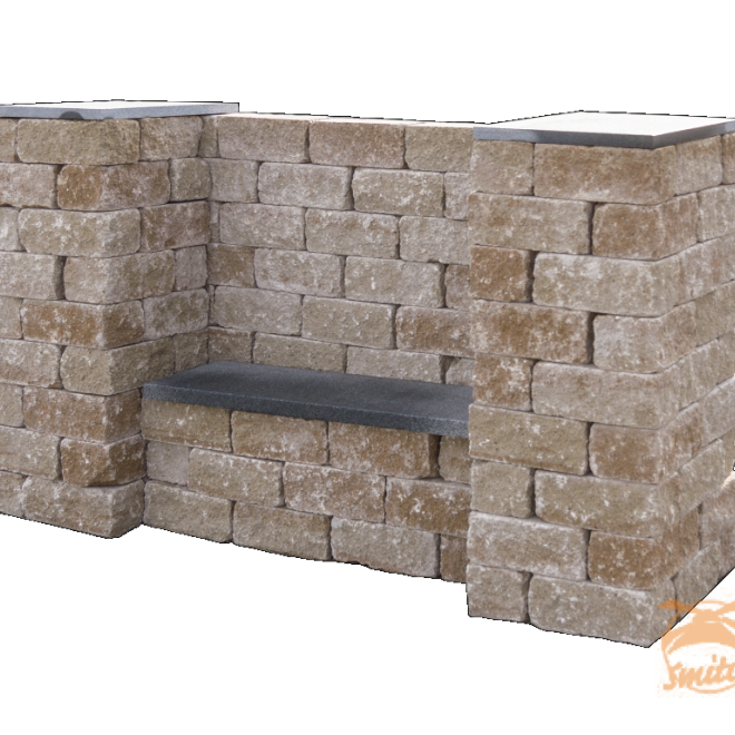 Combiwall Splitton Uno 30X15X12 Sierra Nevada (4 zijden gekloofd)