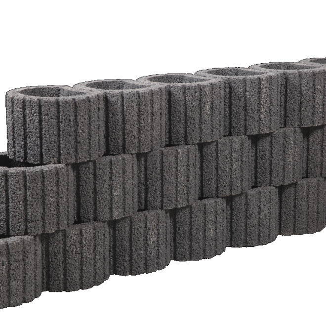 Bloembak Cirkelflor Mini 30x20x20 Zwart