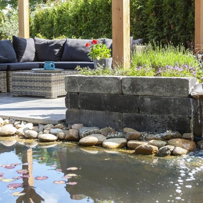 Linea Palissade 15x15x60 Getrommeld Black