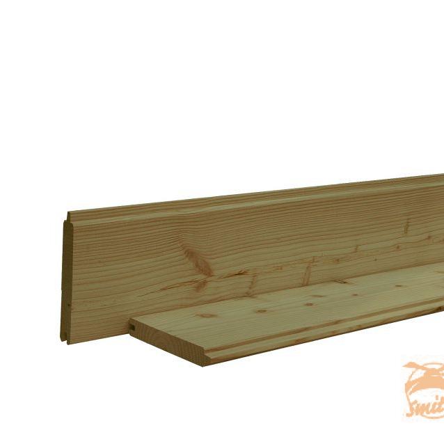 Douglas Geschaafd Blokhutprofiel 2,8x19,5x400 cm. Groen Geïmpregneerd W44044