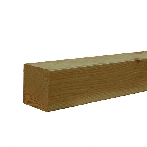 Douglas Geschaafde Paal 14x14x300 cm. Groen Geïmpregneerd  1022269