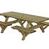 Picknicktafel Met Open Instap 160x230 cm. Dikte 45 mm.