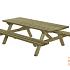 Picknicktafel Massief 160x230 cm. Dikte 45 mm.