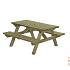 Picknicktafel Massief 150x150cm. Dikte 45mm.