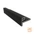 NewTechWood Composiet Co-Extrusie Eindprofiel Castellation t.b.v. Wand Bekleding, 7x5x300 cm. Zwart 