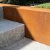 Kantopsluiting Overzetstuk Muurelement Recht 150x45x12,8 Corten