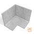 Hoekelement Keerwand CLF10GSVH 90° 75x(2x100)x60cm (HxLxV) tand-groef grijs