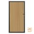 NewTechWood Co-Extrusie Composiet Deur In Aluminium Frame, Verticaal Triple, 100x195cm. Red Cedar