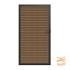 NewTechWood Co-Extrusie Composiet Deur In Aluminium Frame, Horizontaal Triple, 100x195cm. Teak