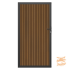 NewTechWood Co-Extrusie Composiet Deur In Aluminium Frame, Verticaal Triple, 100x195cm. Teak/Zwart