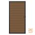 NewTechWood Co-Extrusie Composiet Deur In Aluminium Frame, Horizontaal, 100x195cm. Teak