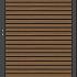 NewTechWood Co-Extrusie Composiet Deur Premium In Aluminium Frame, Horizontaal Triple, 97x186cm. Tea