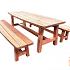 Douglas Tafel Curved, 78x89,5x240cm. Onbehandeld