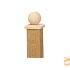 Paalornament Bol  8x8cm. Hout