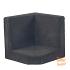 L-Element Hoeksteen Zwart 40x40x40cm