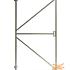 Stalen Deurframe Met Slotkast-Uitsparing   Verstelbaar Vuurverzinkt 180x100cm.  A232459 =V (Let op s