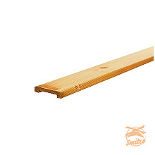 Grenen Afdekklat Met Sponning (6,2 cm) 1,9 x 9,6 x 181,5 cm. Platmodel Groen Geïmpregneerd W06806 =V
