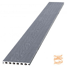 Composiet Dekdeel Houtstructuur 2,3 x 14,5 x 420 cm. Grijs  W23506
