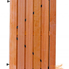 Hardhout Plankendeur 100x180 cm. Op Zwart Stalen Frame
