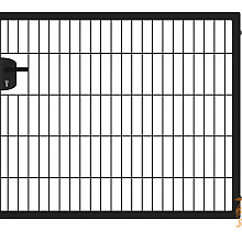 Hillfence Metalen Enkele Poort Premium-Line 100 x 100 cm. Zwart  W08450 =V   let op ; slot meegeven