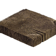 Timberstone Tussenpaal  15x15x65 cm. Coppice Brown