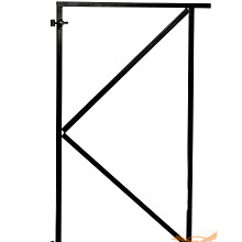 Stalen Poortframe ZWART GECOAT Verstelbaar 100x155 (Beslag mee JA/NEE)  W07655 =V