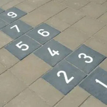 Tekst En Cijfertegels 30x30 Hinkelbaanpakket 1 t/m 10