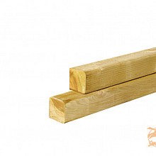 Gewolmaniseerde Paal 12 x 12 cm.