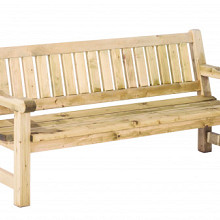 Bank Luuk, 40 mm dik, 96 x 200 x 74 cm (HxBxD).