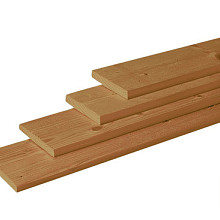 Douglas Planken Geschaafd 1,6 x 14 cm. Groen geïmpregneerd