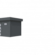 Hillhout Vuren Topvision Tuinhuis Bonte Kraai 300 x 250 cm. Met Enkele Deur En Raam