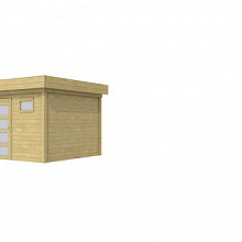 Hillhout Vuren Topvision Tuinhuis Kievit 400 x 300 cm. Met Enkele Deur En Ramen