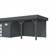 Hillhout Vuren Topvision Tuinhuis Kievit 400 x 300 cm. Met Luifel 400 cm. Met Enkele Deur En Ramen