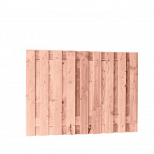 Fijnbezaagd Douglas Scherm 19-Planks 15 mm. 180 x 130 cm. Onbehandeld, Plank 14 cm. W42086 =V