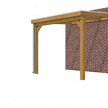 Hillhout douglas veranda Excellent 300, 312 x 310 cm, dakplaat helder