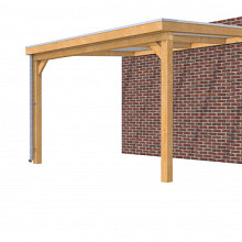 Hillhout douglas veranda Excellent 400, 412 x 360 cm, dakplaat opaal