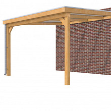 Hillhout douglas veranda Excellent 400, 412 x 410 cm, dakplaat helder